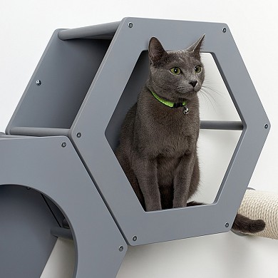 Сота для настенного игрового комплекса для кошек с шестигранным окошком