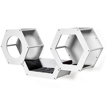 картинка Набор из двух сот и лежанки для настенного игрового комплекса, белый