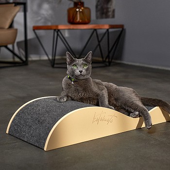 картинка Напольная когтеточка лежанка "Волна" для кошек для мейн-куна
