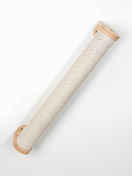 Настенная когтеточка столбик из фанеры с белым канатом 80см - бренд Котомото