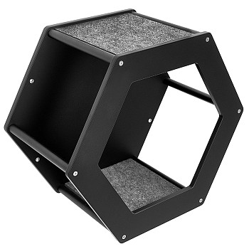 чёрный напольный комплекс для кошек премиум KotoMoto