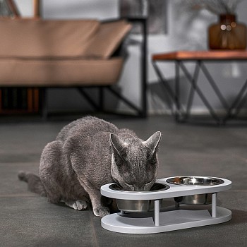 картинка Подставка "Волна" с 2 мисками