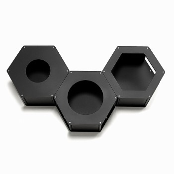 чёрный напольный комплекс для кошек премиум KotoMoto