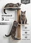 Комплекс когтеточка из фанеры с джутом 3 яруса