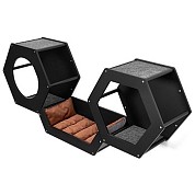 чёрный напольный комплекс для кошек премиум KotoMoto