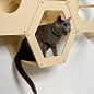 Сота для настенного игрового комплекса для кошек с шестигранным окошком, бежевый