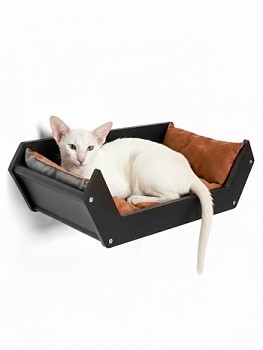 картинка Лежанка для настенного игрового комплекса для кошек, черный (Лежанка для настенного игрового комплекса для кошек, черный)