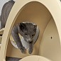 Круглый домик для настенного комплекса для кошек для мейн куна, бежевый