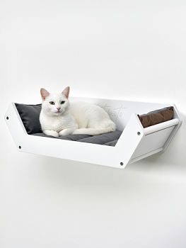 картинка Лежанка для настенного игрового комплекса для кошек, белый (Лежанка для настенного игрового комплекса для кошек, белый)